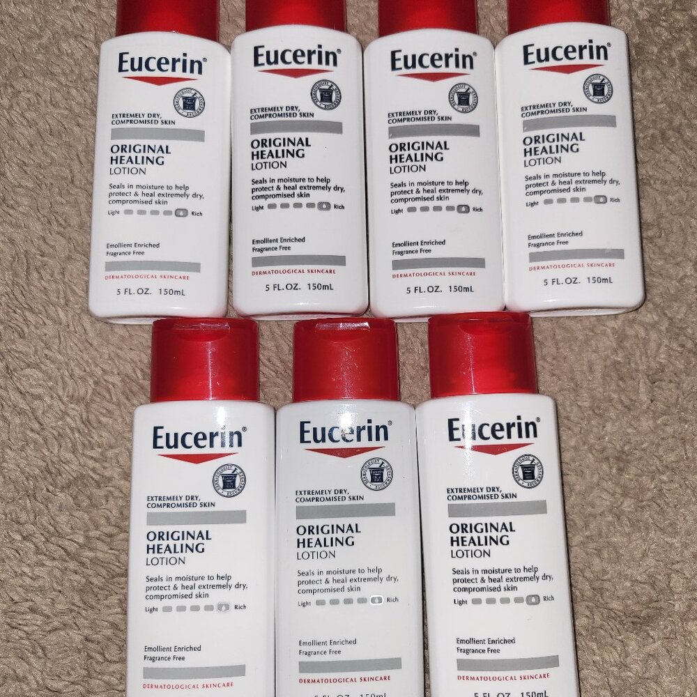 Eucerin Original Healing Lotion 5 oz (7) Total New Unopened